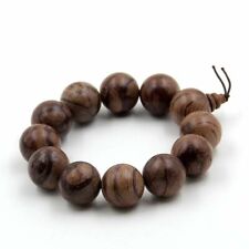 20mm Wood Tibet Buddhist Prayer Beads Mala Stretchy Bracelets Healing Cuff Lucky picture
