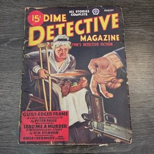 Pulp: Dime Detective Magazine Vol 52 No. 1 Flynn's Detective Fiction Vintage picture