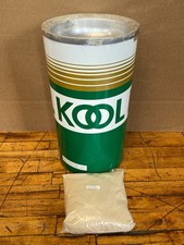 Vintage KOOL Cigarettes Metal Floor Standing Ashtray Trash Can Barrel 1990s picture