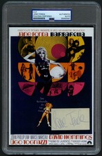 Jane Fonda signed autograph 5.5x8 Actress: Barbarella Custom Cut PSA Slabbed picture