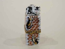 LIMOGES France Trinket Box - Cats on a Brick Chimney picture
