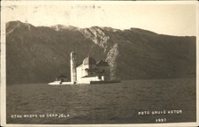 Perast, Montenegro Kotor c1920 Real Photo Vintage Postcard picture