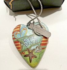 New Demdaco Art Hearts Standing Ornament With Key Stand 