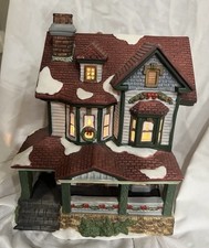 🎄 Vintage Dickens Classic Lighted Victorian House Christmas Village Porcelain⁠ picture