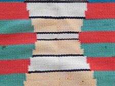 antique c.1890-1915 NAVAJO INDIAN GERMANTOWN SAMPLER SIZED RUG - FAB COLORS picture