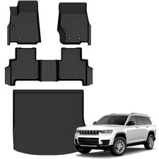 All Weather Floor Mats Cargo Mat Fit for Jeep Grand Cherokee(WL Include 4xe, Not picture