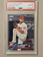 2018 TOPPS CHROME SHOHEI OHTANI #150 ROOKIE CARD GRADED PSA 10 GEM MINT picture