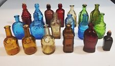 19 Vintage WHEATON Glass Bottles ~ Miniature Colored Bottles - 3