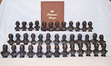 “PRESIDENTIAL BRONZES” 1977 Franklin Mint Complete set of 38 Solid Bronze Busts picture