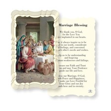Wedding at Canaan (A Marriage Blessing on back)  - Scallop Paperstock Holy Card picture