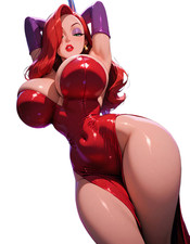 Jessica Rabbit Waifu Weatherproof Anime Sticker 6