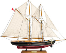 SAILINGSTORY Wooden Sailboat Model Ship Bluenose 1/80 Scale Replica Medium picture