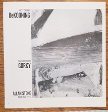 1975 de Kooning Vintage Art Gallery Print Ad, Gorky, Allan Stone NYC abstract picture