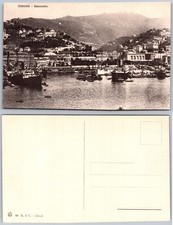 Genoa Italy Harbor Panorama Postcard picture