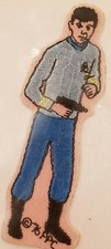 VINTAGE 1975 PARAMOUNT PICTURES STAR TREK SPACE EMBLEM Phaser Spock LOGO PATCH picture
