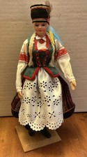 Vintage Polish Folk Art Doll Krakow Cracow Traditional Costume Handmade 10