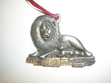 1993 Danforth Pewter Annual Lion and Lamb Christmas ornament picture