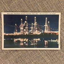 Night View International Petroleum Exposition Tulsa Oklahoma OK Postcard picture
