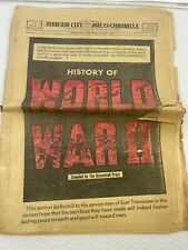 History of WWII Associated Press Printed Nov. 1945 Daily Johnson City Newspaper picture