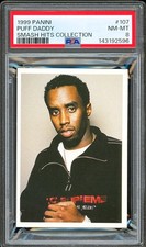 1999 Panini Smash Hits Sticker #107 ~ Puff Daddy Diddy Rookie ~ PSA 8 NM-MT picture