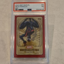 Topps 2025 Marvel Mint Miles Morales #84 Red Parallel 5/5 PSA 7 Trading Card picture
