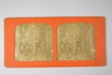 Boys Play Fight Prop Weapons Studio Scene Tissue Stereoview picture