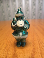 Vtg 1950's Irwin Santa Hard Plastic Christmas Ornament 3.25