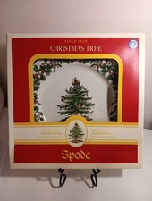 Vtg. Spode Christmas Tree Annual Collector Plate, Porcelain 7.75 Open Box picture