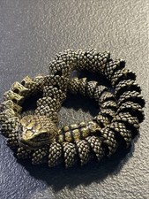 5.5 Ounce 13 Inch Copper/Brass/Bronze Articulated Posable Snake picture