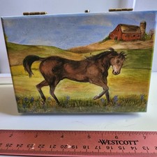 Enchantmints Musical Treasure Box MA1001 Country Horse My Old Kentuky Home Used picture