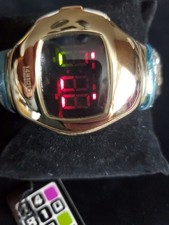 NOS. Citizen Independent 1481010 Digital Watch Multi Color LED Timepiece Rare. picture