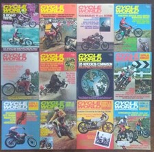 12 x Cycle World Motorcycle Magazines Jan-Dec 1974 picture