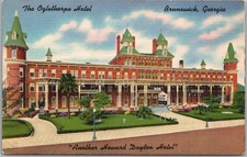c1940s BRUNSWICK, Georgia LINEN Postcard 