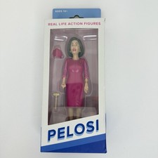 FCTRY Nancy Pelosi Real Life Action Figure Pink Dress Face Mask New *Damaged Box picture