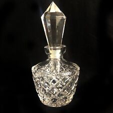 Vintage Ceska Crystal Perfume Bottle with Oleg Cassini Prism Stopper 6 7/8
