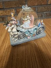 Vintage Disney Cinderella Snowglobe Carriage 50th Anniversary Musical Prince picture