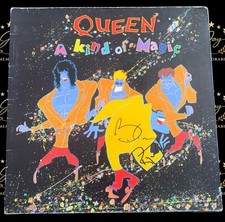SIGNED BRIAN MAY ROGER TAYLOR A KIND OF MAGIC VINYL RARE ACG CERT picture