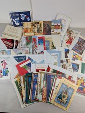 Vintage Christmas Greeting Card Lot 100+ Unused Mix w/ Envelopes Art 80s 90s USA picture