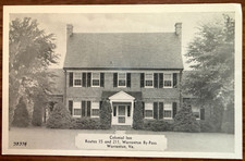 Colonial Inn Warrenton Virginia Greyscale Vintage Postcard VA picture