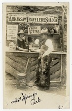 Arkansas Saloon 1910 Bar Cowboy Western Prop RPPC Moonshine Hot Springs Q10261 picture