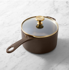 Smithey 1-Qt Seasoned Cast Iron Saucepan Pot with Lid, Premium Cookware picture