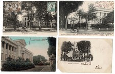 FRENCH INDOCHINA 4 Old Postcards SAIGON Vietnam 1905 Stamps Cathedral picture