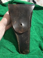 Vintage WW II US Model 1916 Brown Leather Pistol Holster for Colt 1911 picture