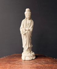 Vintage Asian Blanc de Chine Guanyin Porcelain Statue Goddess Mercy 12