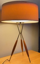 Vintage MCM Gerald Thurston Lightolier Tripod Lamp Mid Century Modern Lighting picture