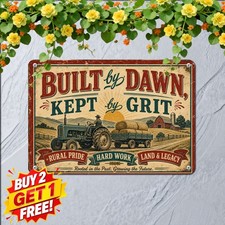 God Made A Farmer Tribute Tin Sign Rustic Agriculture Wall Plaque 8x12 In picture