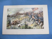 1898 Spanish American War Print - Roosevelt & Rough Riders Charge San Juan Hill picture