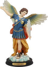 Ebros Catholic Church Colorful Archangel Saint Gabriel Statue 11.75
