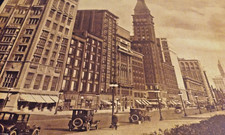 Michigan Blvd Looking North Chicago 1920's Large Picture Rotogravure Print View picture