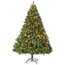 6 FT Artificial Christmas Tree Hinged Metal Branches Foldable Stand Indoor Decor picture